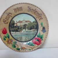 Дървена декоративна немска чиния, снимка 7 - Други ценни предмети - 31561726