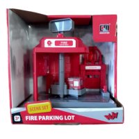 Игрален комплект Мини Пожарна станция с метална количка, снимка 1 - Коли, камиони, мотори, писти - 42595701
