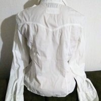 Бяла риза с дълъг ръкав, ONLY,M/L, снимка 3 - Ризи - 37835413