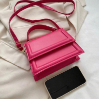Дамска мини чанта в цикламено розово с дълга и къса дръжка, снимка 5 - Чанти - 44778068