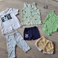 Летни дрехи 68 размер, снимка 1 - Бодита за бебе - 44693856