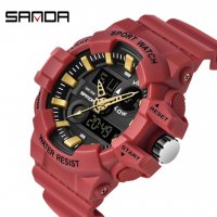 Спортно елегантен водоустойчив часовник Sanda, х, снимка 2 - Мъжки - 31973502