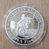 Сребро 1 oz 2021 Богиня Европа , снимка 1 - Нумизматика и бонистика - 34384413