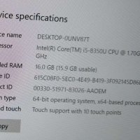 Dell 7490 i5-8350u 16gb ram 256gb sad 14" FHD лаптоп лаптоп, снимка 9 - Лаптопи за дома - 44223383
