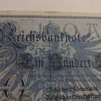 Райх банкнота - Германия - 100 марки / 1908 година- 17965, снимка 6 - Нумизматика и бонистика - 31024723