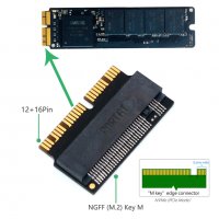 Преходник Адаптер от M2 NVME SSD за Apple Macbook, снимка 7 - Кабели и адаптери - 35418540