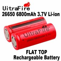 Презареждаща акумулаторна литиево йонна батерия 26650 3.7V 6800mAh, снимка 5 - Друга електроника - 39525988