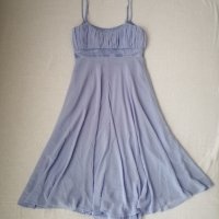 VILA y2k елегантна дамска рокля с дължина под коляното в син цвят р-р S, снимка 10 - Рокли - 44374973