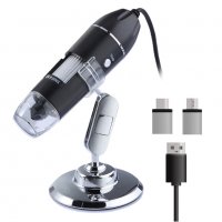 Цифров микроскоп Smartech X10, Увеличение 1000X, USB, Свързване към телефон и компютър, Камера 2MP