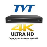4K 8MP Penta-brid 4 Канален DVR TD-2104NS-HP TVT - ULTRA HD 8MP 4K, снимка 1 - HD камери - 42674631