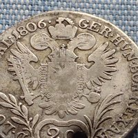 Сребърна монета 20 кройцера 1806г. Франц втори Будапеща Австрия 14955, снимка 8 - Нумизматика и бонистика - 42903554