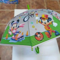 Детски чадър Мики маус,75см диаметър, снимка 1 - Чадъри - 37423625