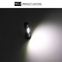 Мини двойно led cob работно джобно фенерче фенер за работа с ZOOM, снимка 5 - Къмпинг осветление - 32203492