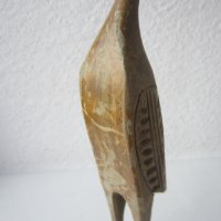 41 см висока стара Дървена фигура, дърворезба  водна птица, снимка 8 - Статуетки - 31999522