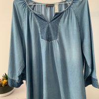 Дънкова блуза в размер L, снимка 6 - Блузи с дълъг ръкав и пуловери - 44175192