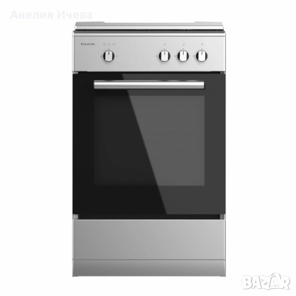 Газова печка Taurus CIG3FIXMG – 3 горелки, газова фурна 43L, инокс корпус, с дефект, снимка 1