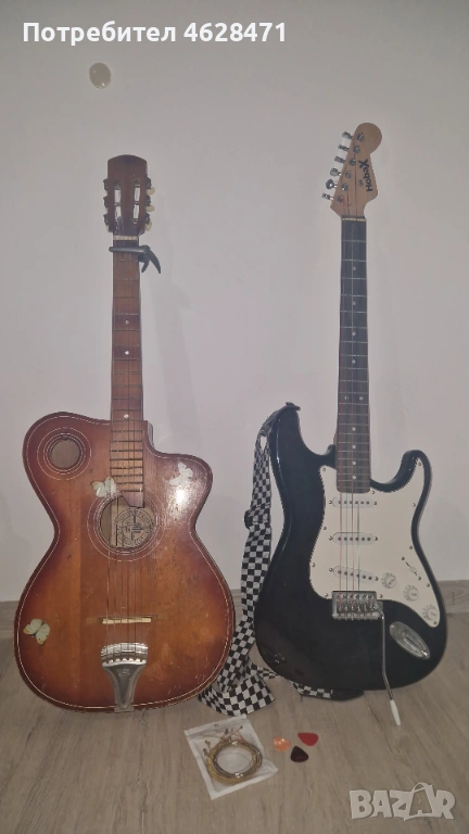 2 КИТАРИ КОМПЛЕКТ - класическа и електрическа китара, снимка 1