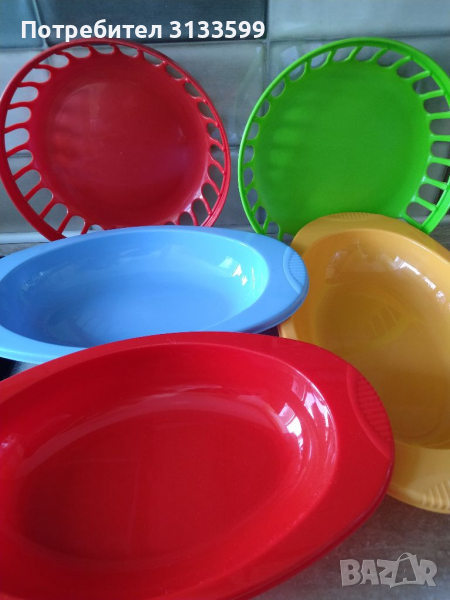 Нови пластмасови съдове за дома: фруктиери, овални чинии, снимка 1