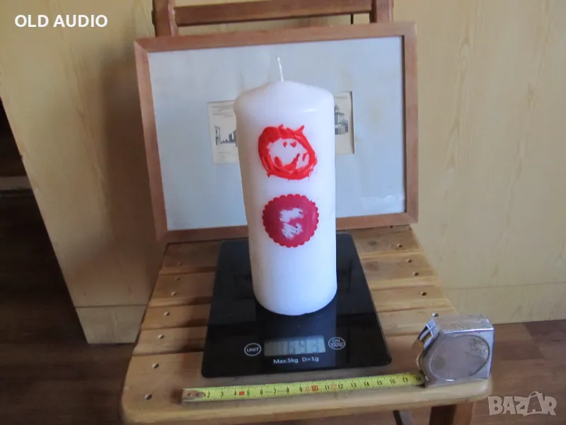 голяма декоративна свещ, снимка 1