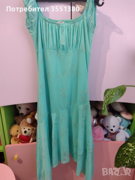 Официална детска феарична тюркоазена рокля , снимка 1