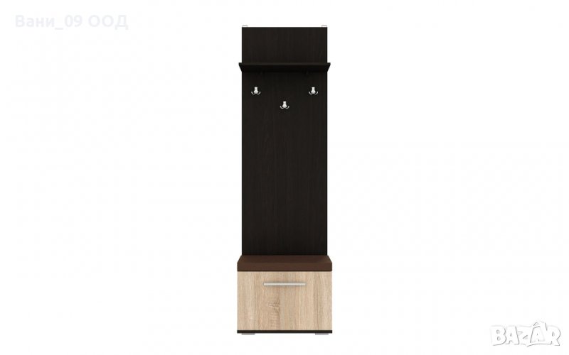  Закачалка с шкаф за обувки с възглавница за сядане, снимка 1