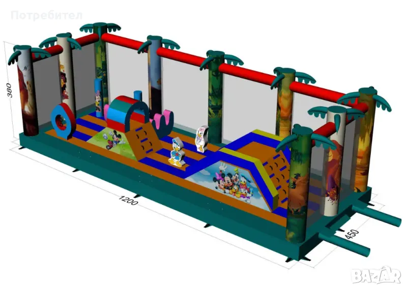 Надуваем атракцион / батут / замък, снимка 1
