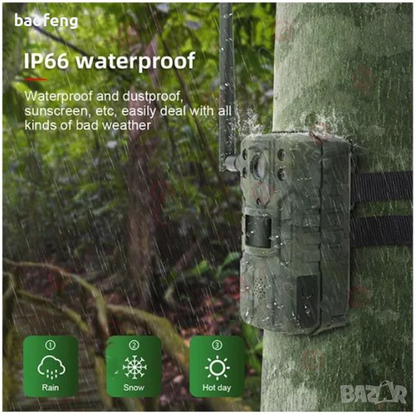 Нови 4G MYAI Ловна камера 14MP 2.7K двойно аудио APP до 128GB PIR свързване и гледане от разстояне, снимка 1