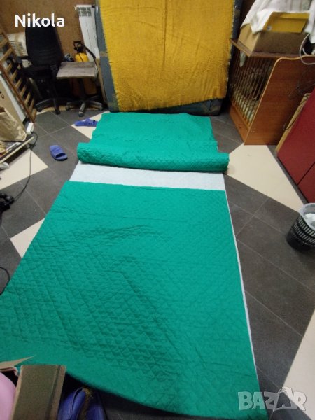 Капитониран шушляков плат за якета или нещо друго 7м /1,5м зелен, снимка 1