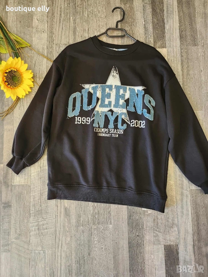 дамска блуза в бяло и черно, снимка 1