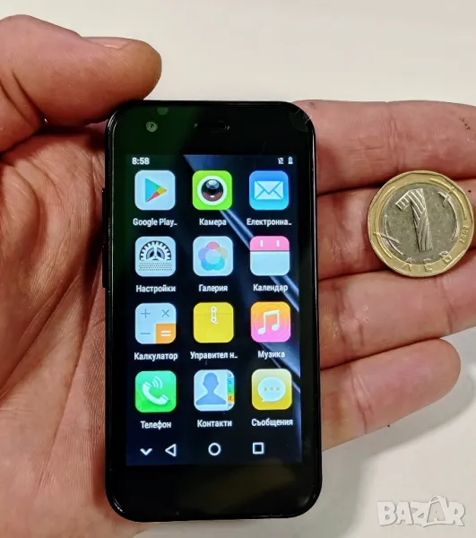 Мини телефон, мини смартфон, малък смартфон, мини iPhone, 4G с Андроид, Android, минисмартфон, снимка 1