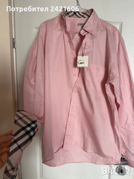 Нова! XL, L размер мъжка риза Burberry, снимка 1