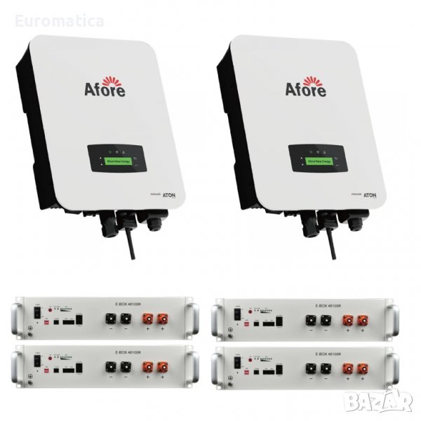 UPS система 20.48 kwh LifePo4 + 2 бр. хибриден инвертор Afore 6 kW - 2 MPPT, снимка 1