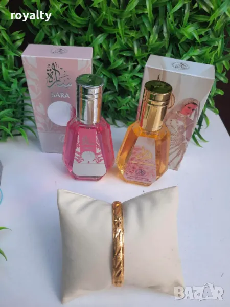 Два арабски дамски парфюма по 50мл и елегантна красива гривна, снимка 1