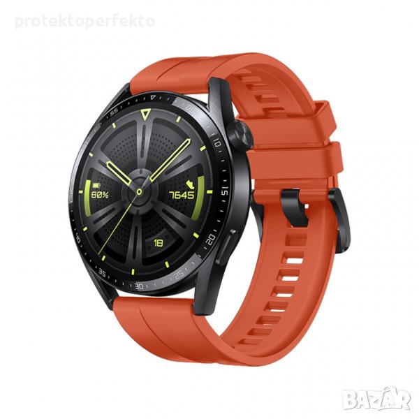 Силиконова каишка HUAWEI Watch GT 3, GT 3 Pro – 42/ 46mm Orange оранжева, снимка 1