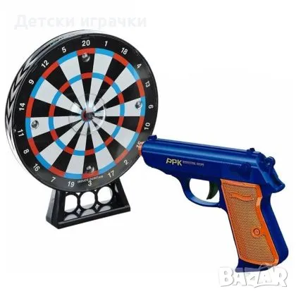 Детски пистолет с мишена, светлини, звуци и лазер, снимка 1