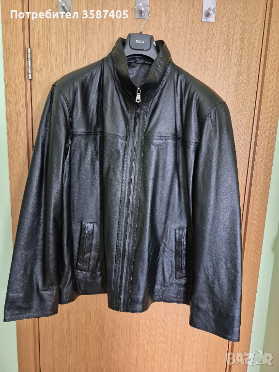 Мъжко кожено яке от агнешка кожа - 4 XL, снимка 1