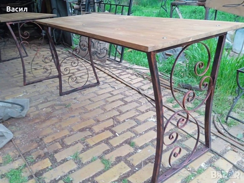 маси , пейки  и столове от ковано желязо, снимка 1