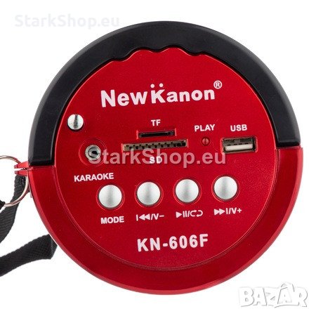  Радио KN-606F, Преносимо, 2 фенера, Караоке, MP3 плейър, SD, TF, USB, Дръжка, Каишка за захващане, снимка 1