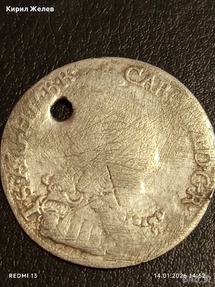 Сребърна монета 6 кройцера 1726г. Карл шести Австрия за КОЛЕКЦИЯ 52922, снимка 1