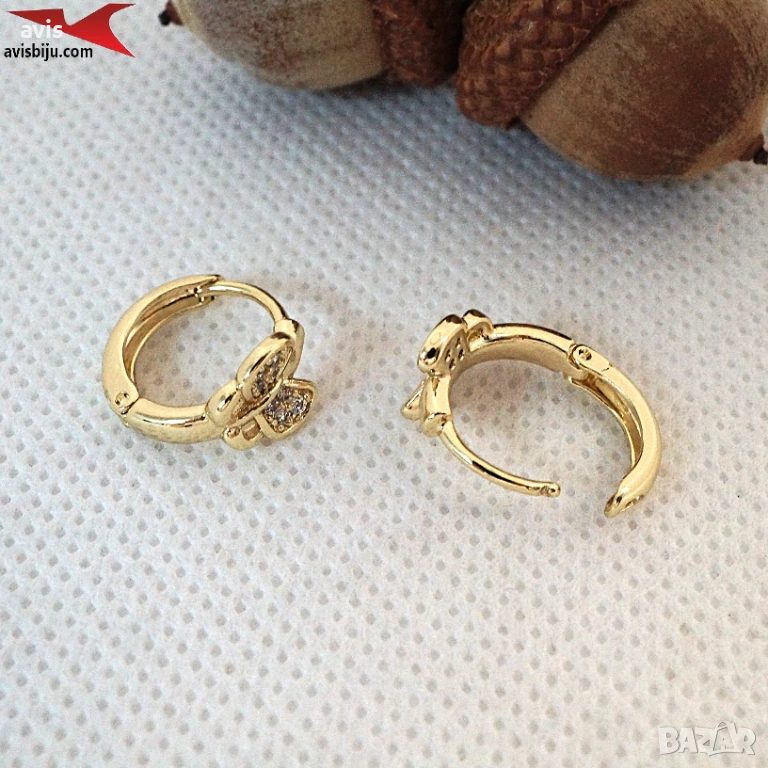 Обеци с 14К златно покритие 2141839, снимка 1