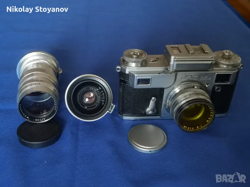 Фотоапарат КИЕВ + 2 обектива, снимка 1