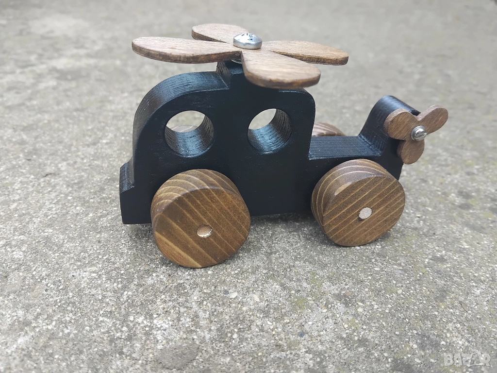 Дървен хеликоптер 15, снимка 1