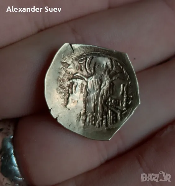 Златен византийски хиперперон, снимка 1