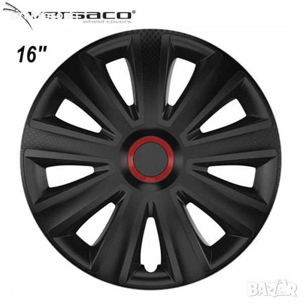 Versaco Slovakia Тасове за джанти 16'' Versaco Carbon Aviator - ЧЕРНИ , снимка 1