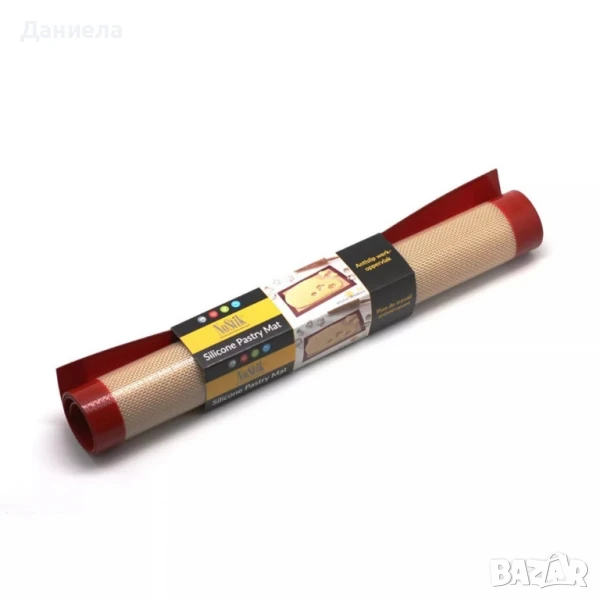 Подложка за месене и точене силиконова NoStik 38.5x58.5см., Червена граница/кафяв интериор, в кутия, снимка 1
