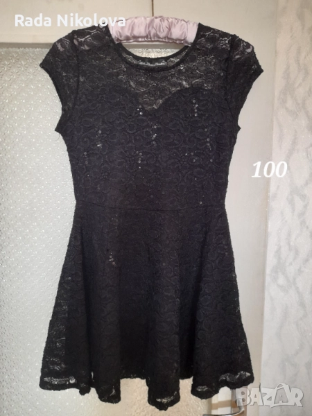 Бална дантелена черна рокля , снимка 1