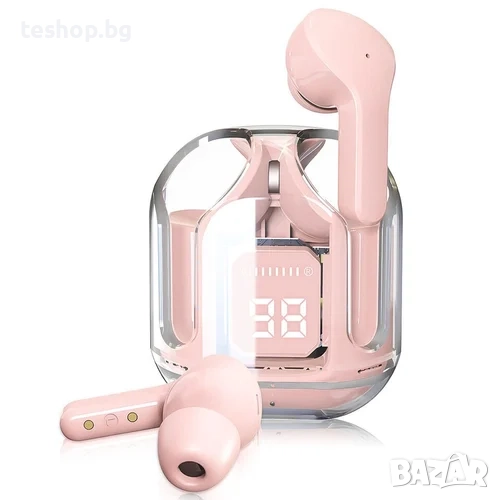 Безжични слушалки Hit-buds Air31 с Bluetooth 5.3 водоустойчиви цвят розов, снимка 1