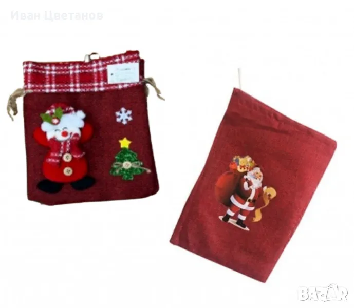 Празничен Коледен чувал за подаръци , снимка 1