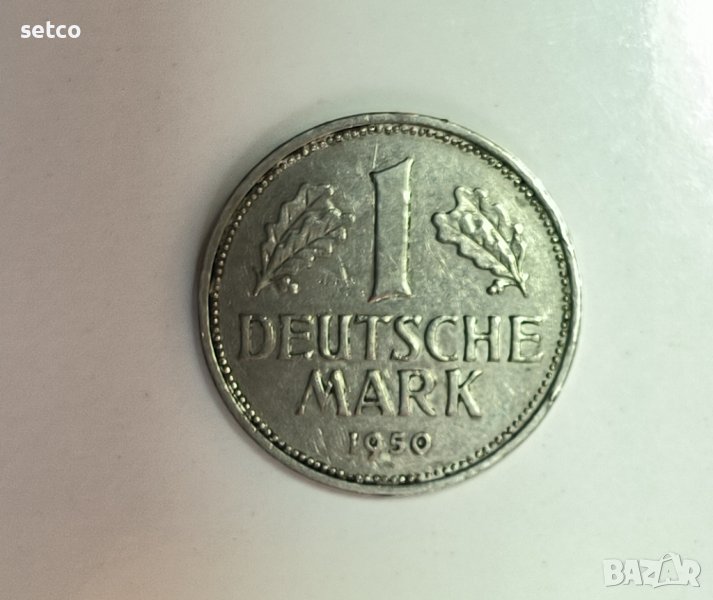 Германия 1 марка 1950 година 'J' - Хамбург е109, снимка 1