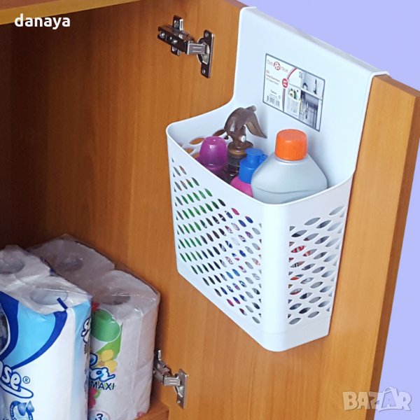 902 Закачащ се органайзер за препарати пластмасова кошница за врата на шкаф, снимка 1